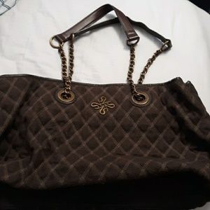 Brown Quilted Shoulder Bag